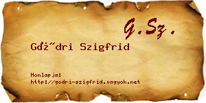 Gödri Szigfrid névjegykártya